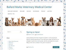 Tablet Screenshot of bullardmarksveterinarymedicalcenter.com